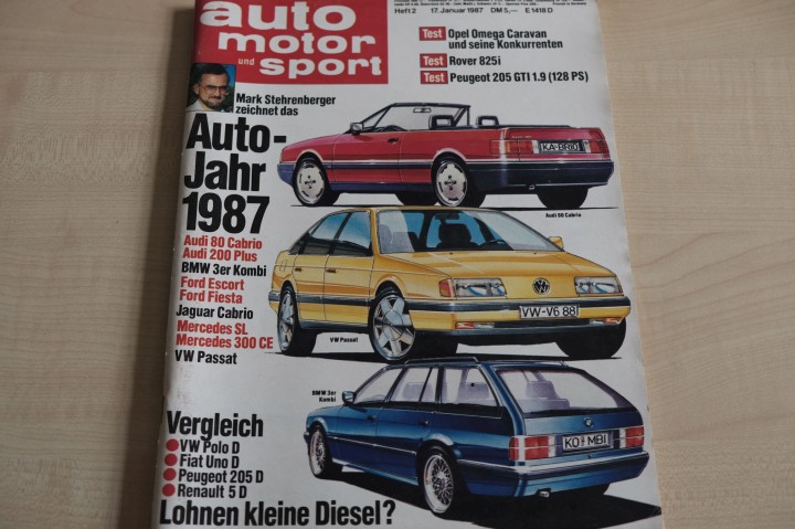 Deckblatt Auto Motor und Sport (02/1987)